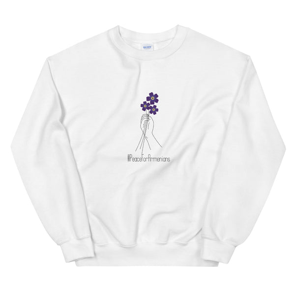 #PeaceForArmenians (Forget-me-not/Anmoruk) - White Sweater